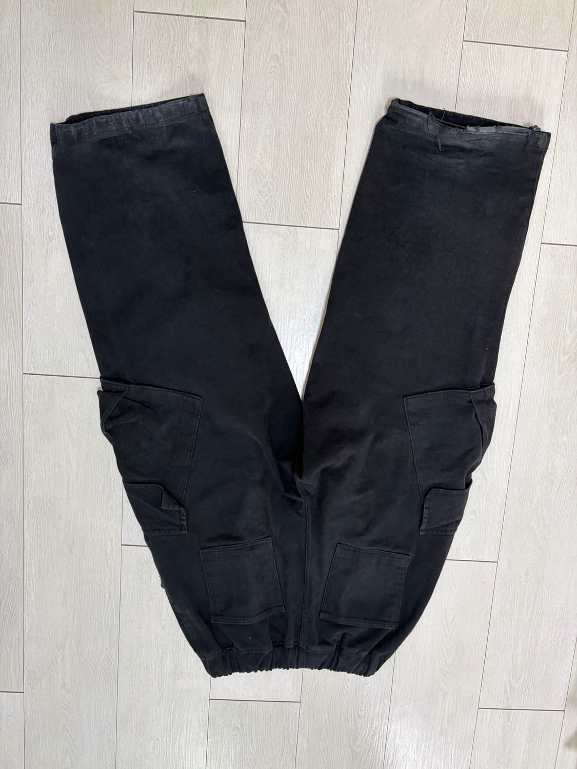 와이드 카고 파라슈트 팬츠 블랙 상품이미지6