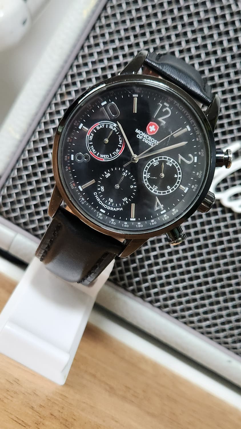 # 몽크로스 멀티펑션 남성용 가죽시계급처 상품이미지2