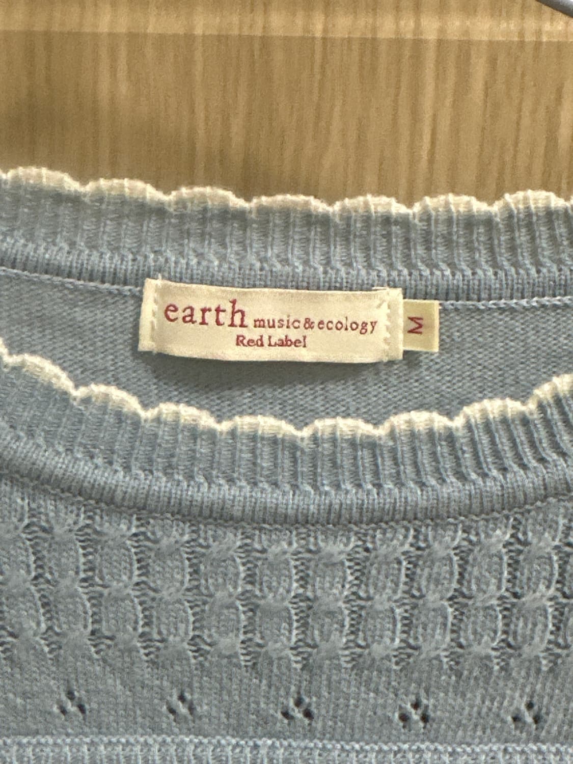 빈티지 레이스 하늘색 미즈이로 니트 히메갸루 모리걸 earth music 상품이미지3