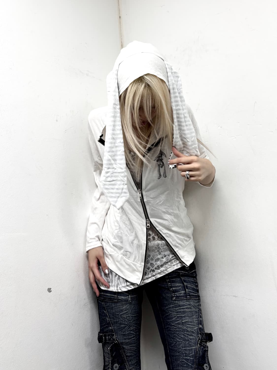 “MOUSSY” 00’s Print Zebra Pattern Sleeve 상품이미지8