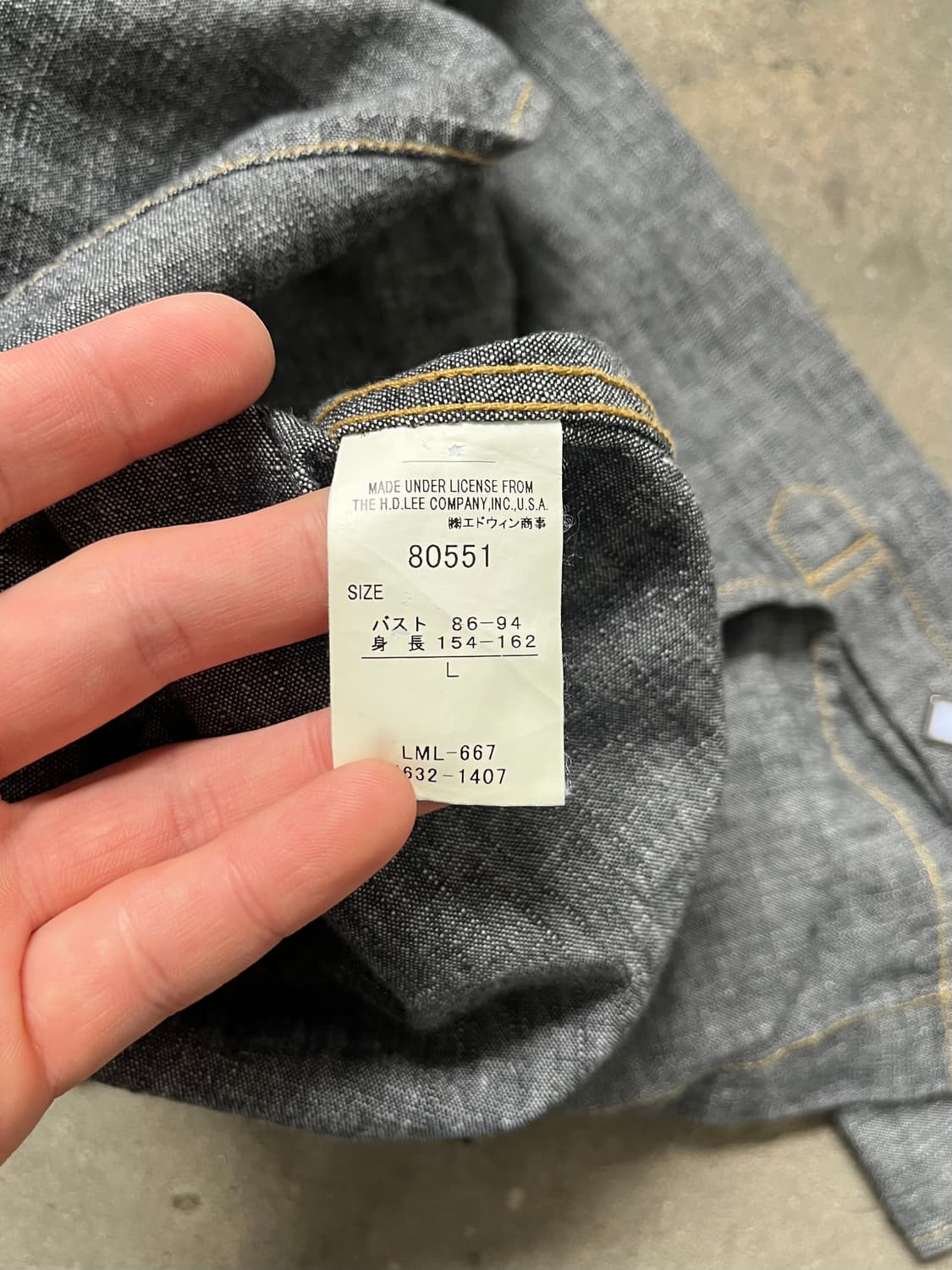 Lee 웨스턴 데님 셔츠 상품이미지6