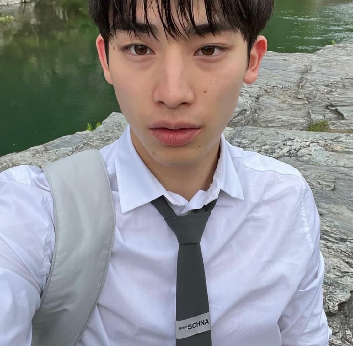 JICHOI SCHNA 001 넥타이 (GREY) 지초이 상품이미지2