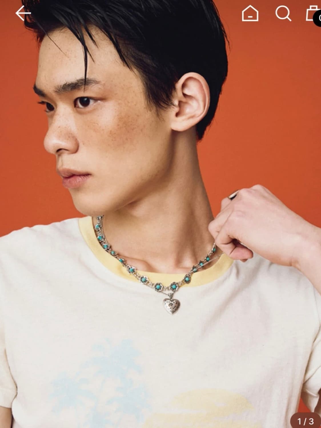 넘버링 하트 네크리스 새상품 상품이미지2