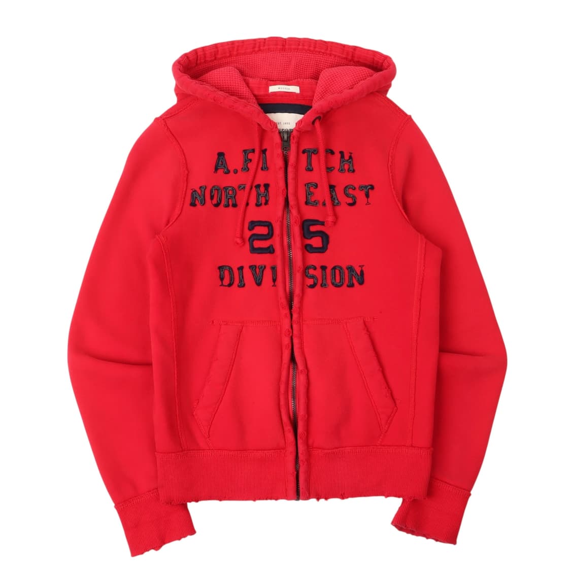 아베크롬비 레드 엠브로이드 헤비 후드집업 상품이미지1