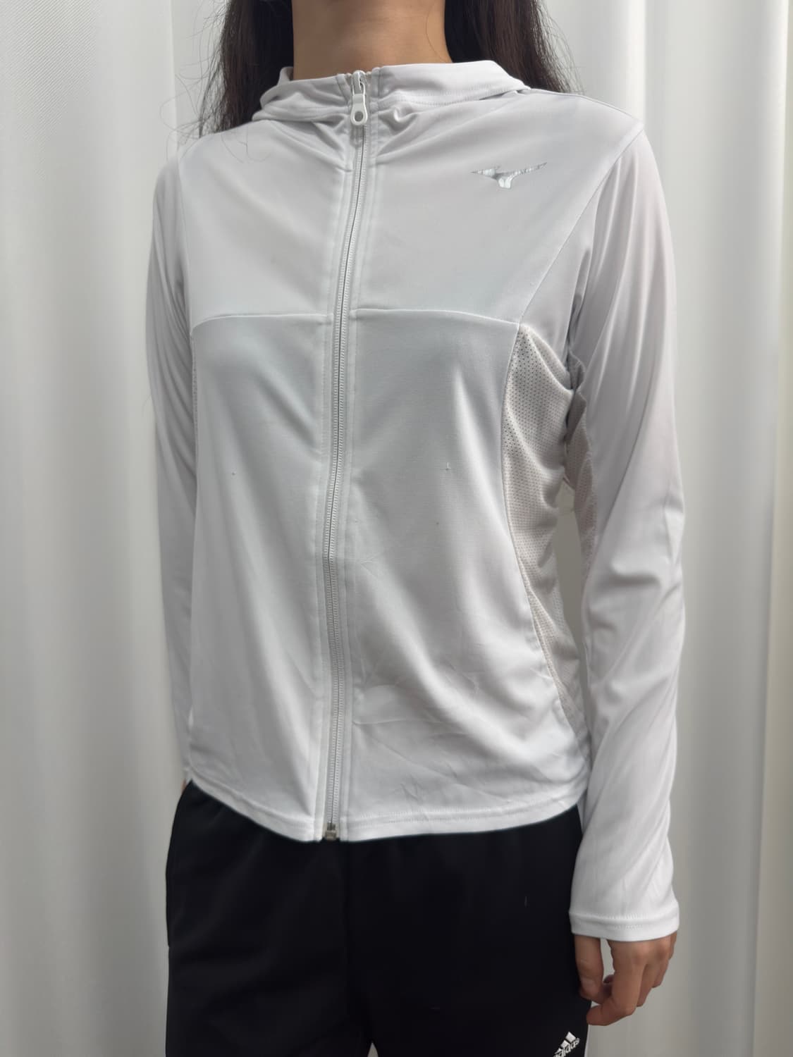 mizuno white slim hood zipup 상품이미지2