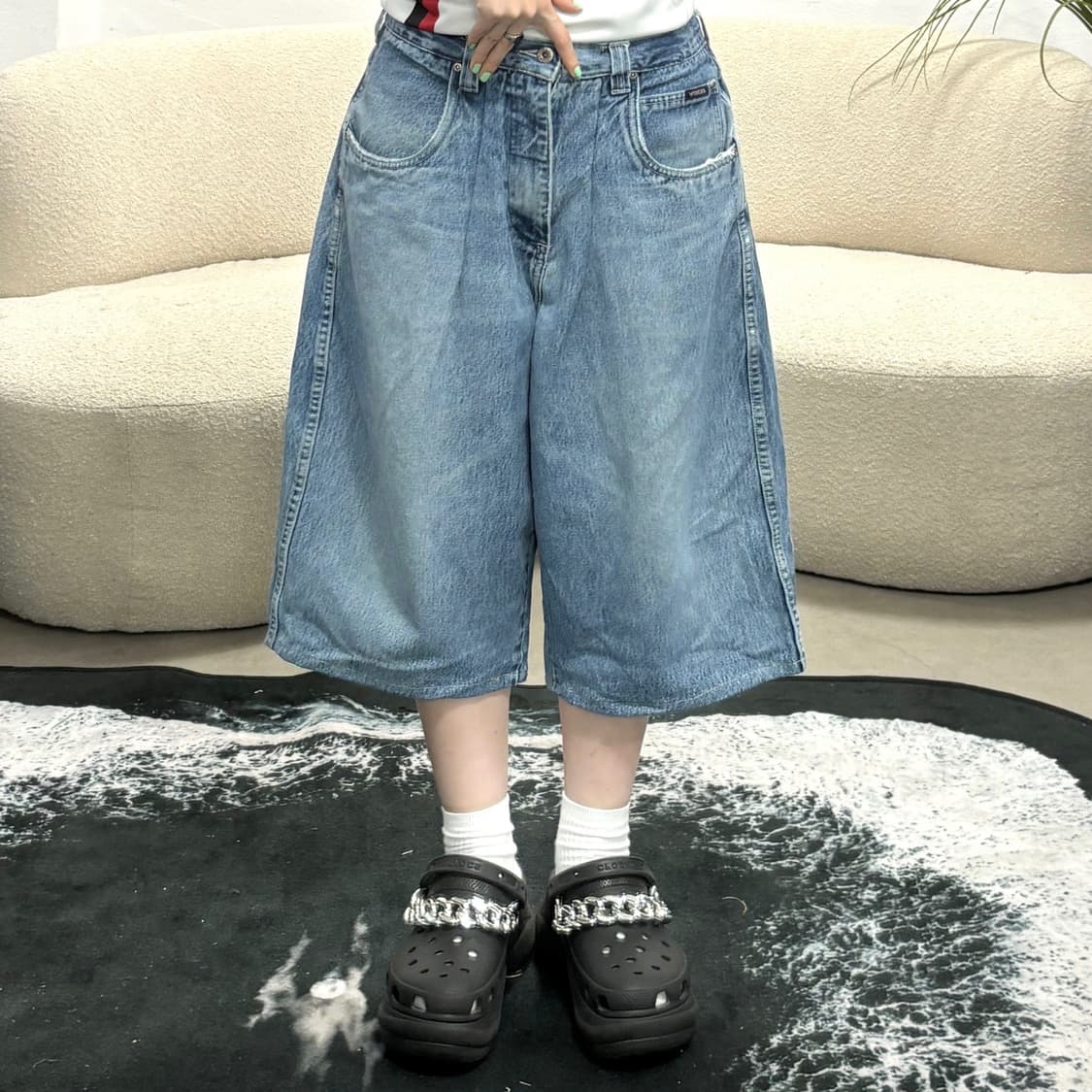 Vtg 연청 버뮤다팬츠 상품이미지1