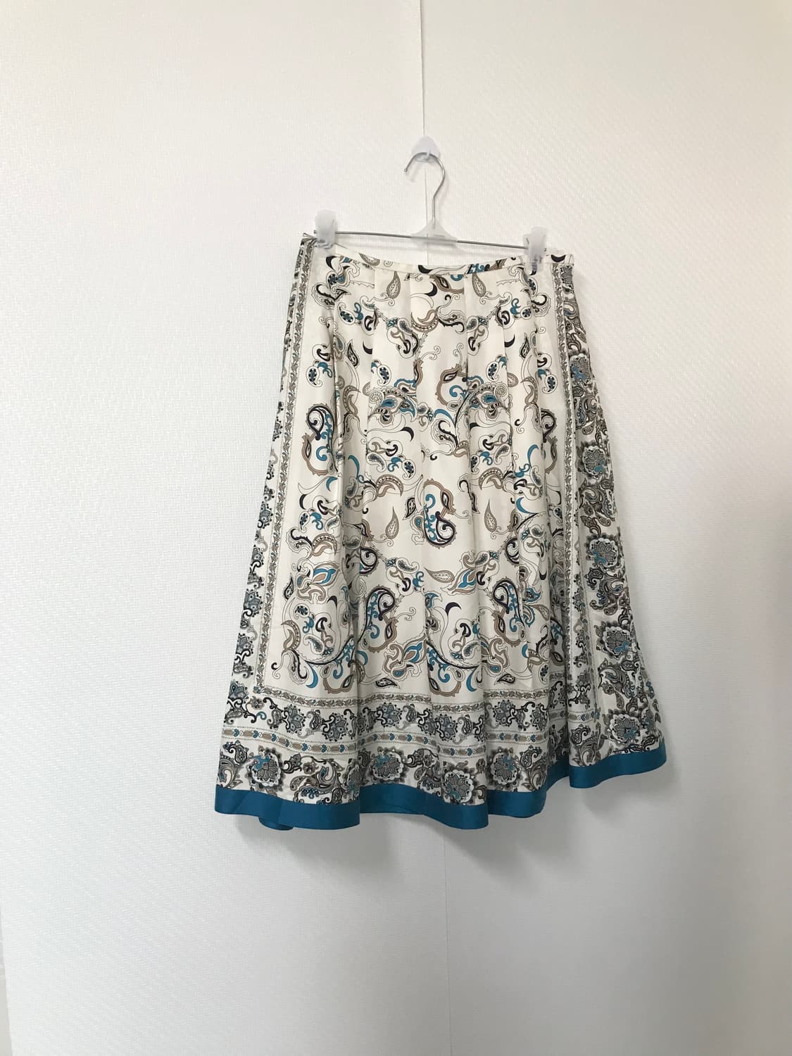 ethnic pintuck blue-green skirt 상품이미지1