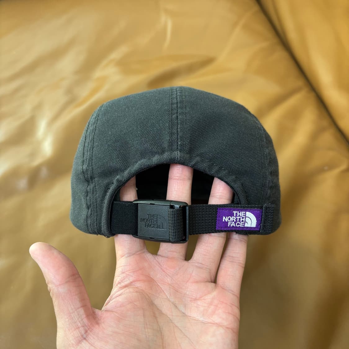 나나미카 노스페이스 퍼플라벨 레더 로고 블랙 캠프캡 모자 (Black) 상품이미지7