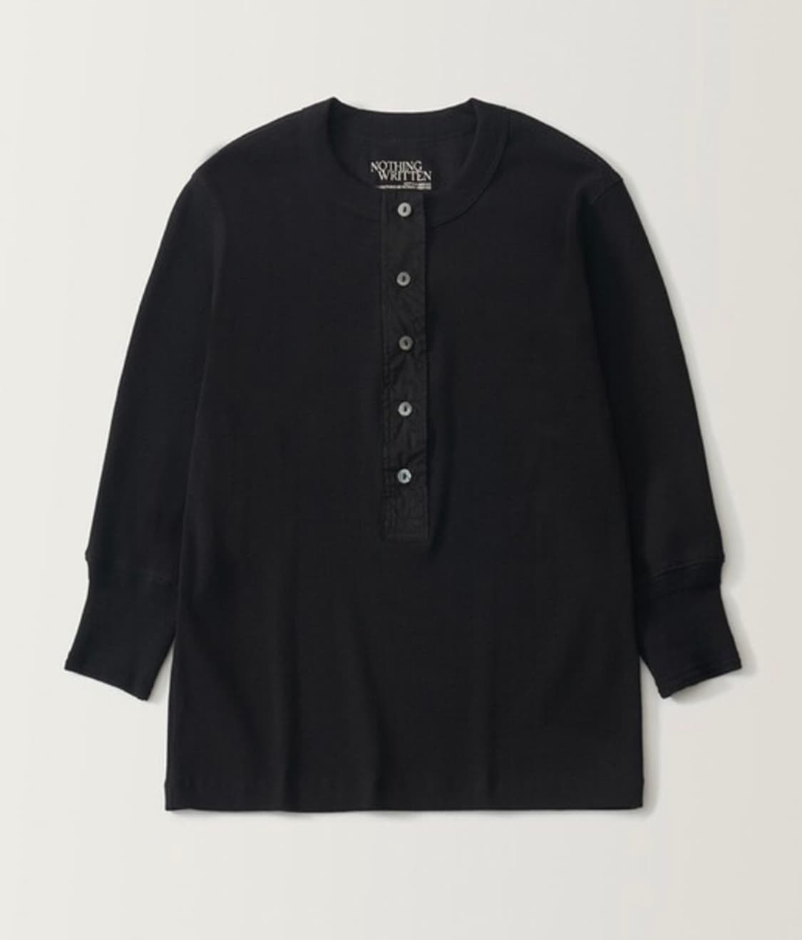 낫띵리튼 빈티지 버튼 티셔츠 블랙 (nothing written) 상품이미지3