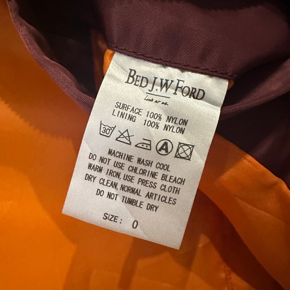 BED J.W. FORD 노카라 나일론 자켓 상품이미지6