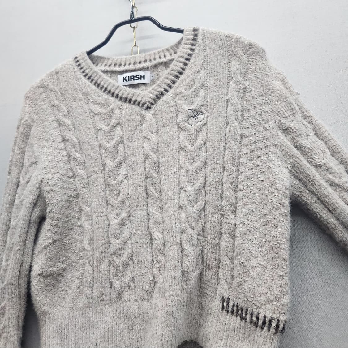 키르시 로고 케이블 크롭 니트 1(M) 상품이미지2