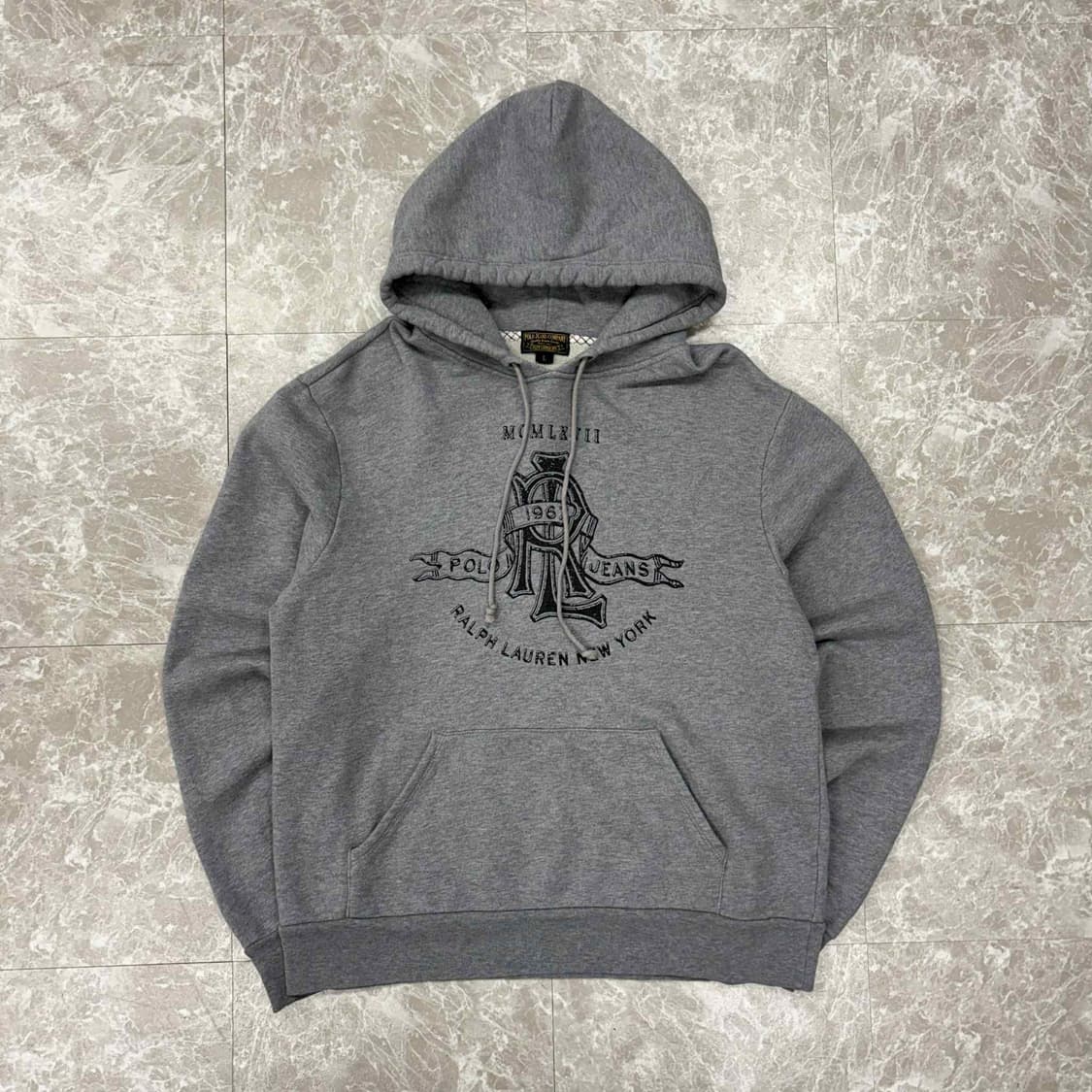 폴로 랄프로렌 진스 그레이 RL 스웨트셔츠 후드티(L) 상품이미지2