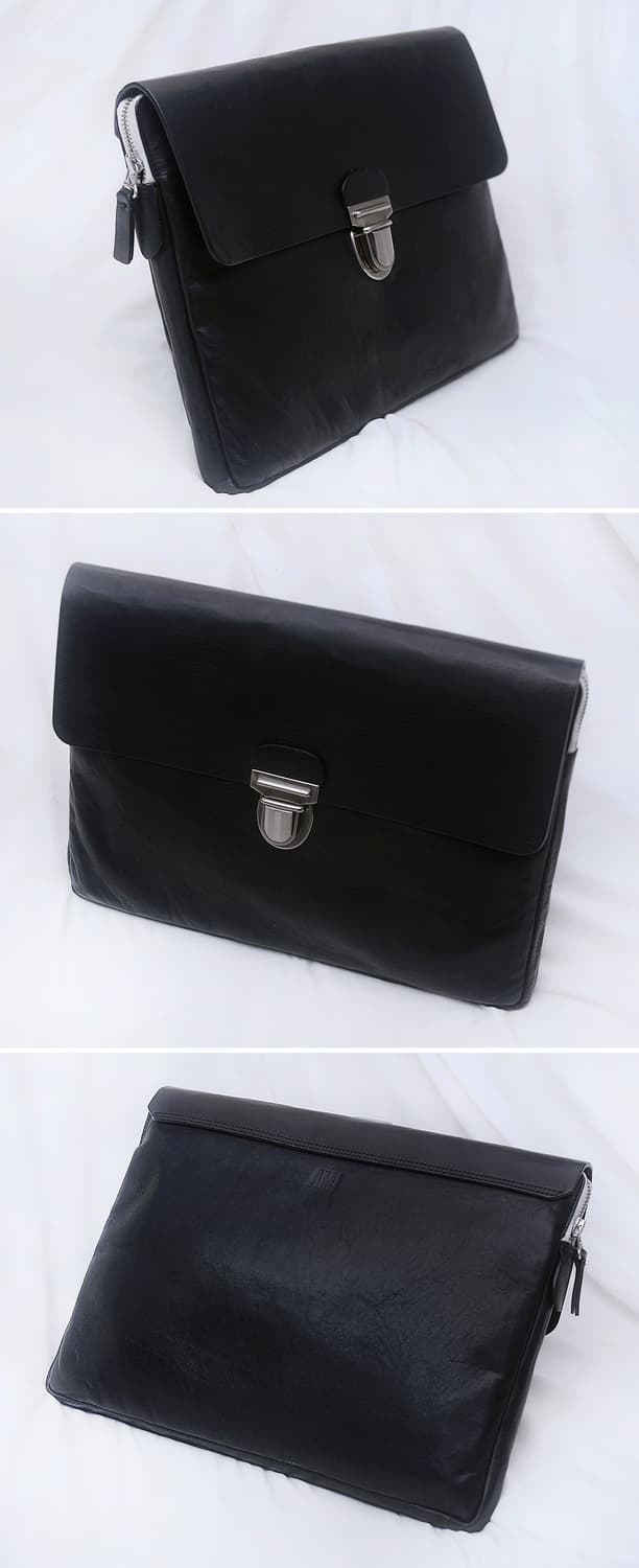 아미 (AMI) 베지터블 레더 플랩 클러치백 도큐먼트케이스 상품이미지5