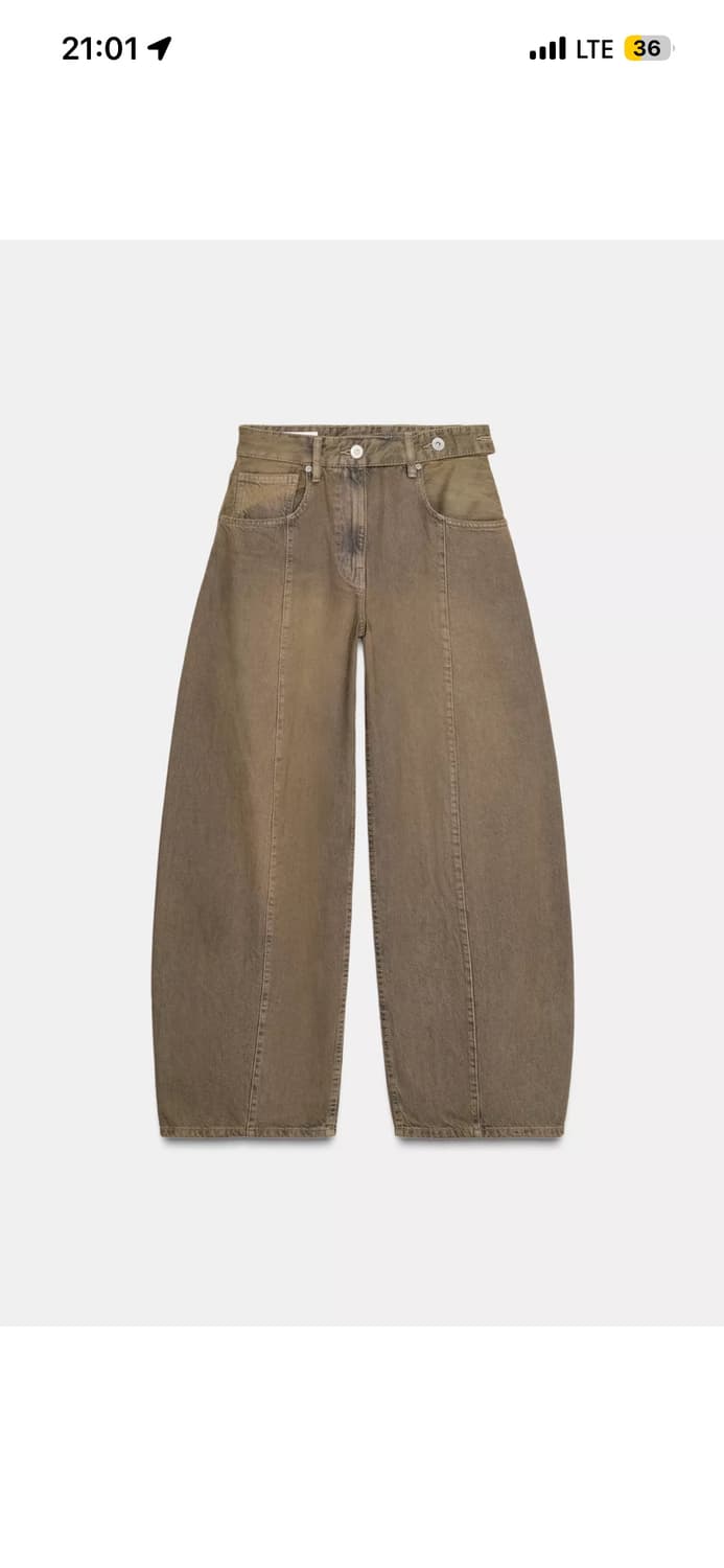 ZARA 로우라이즈 배럴레그진 상품이미지1