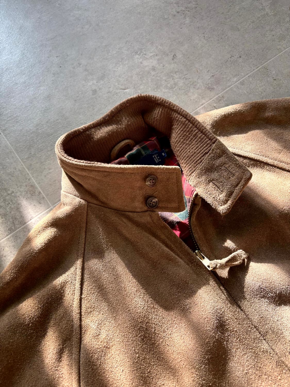 90's 폴로 랄프로렌 헤비 스웨이드 헤링톤 자켓 S 상품이미지2