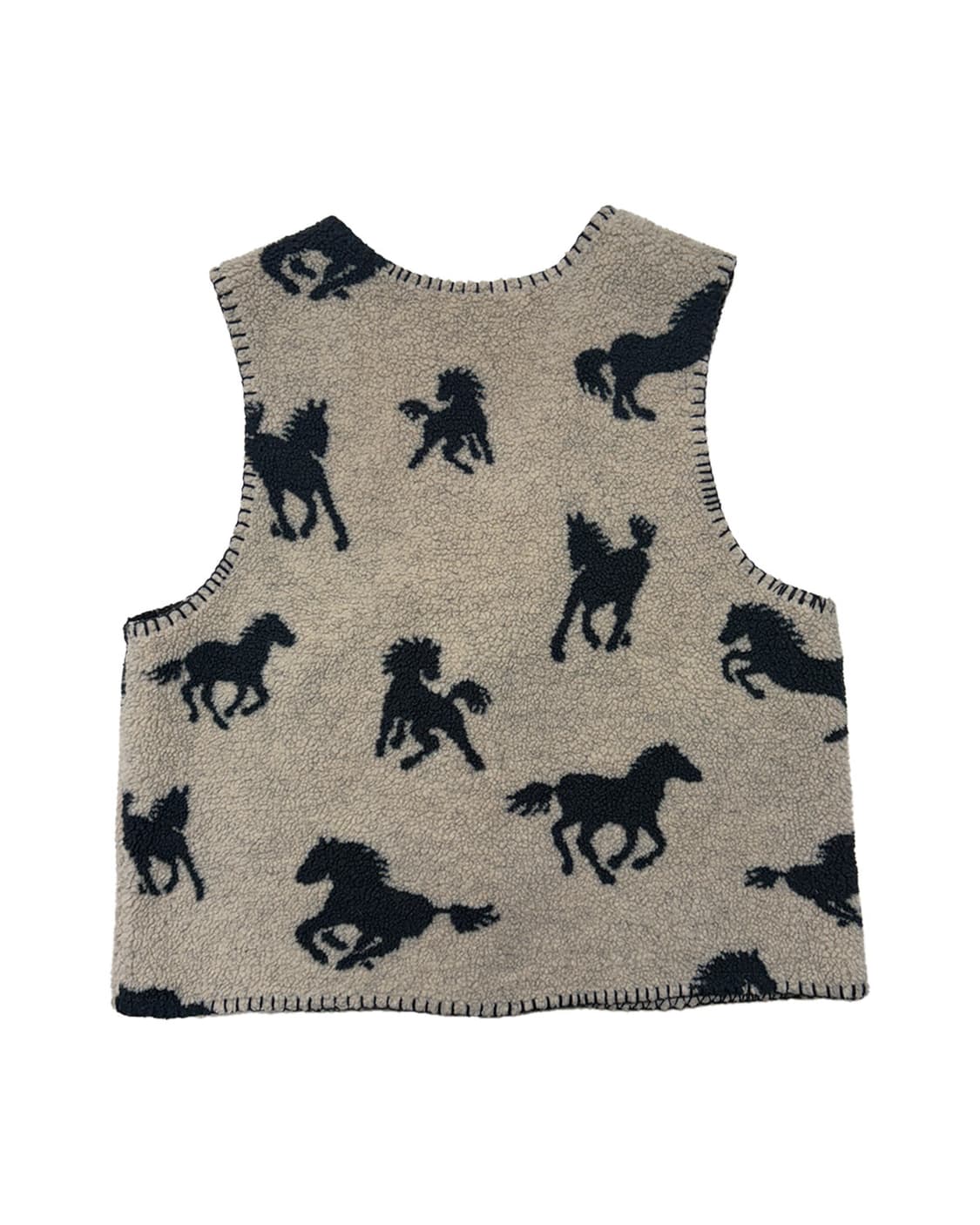 80s USA 빈티지 웨스턴 플리스 베스트  상품이미지4