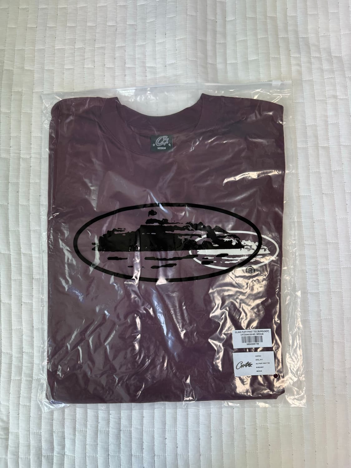 (새상품) 코르테이즈 퍼프 반팔티 버건디 M 상품이미지1