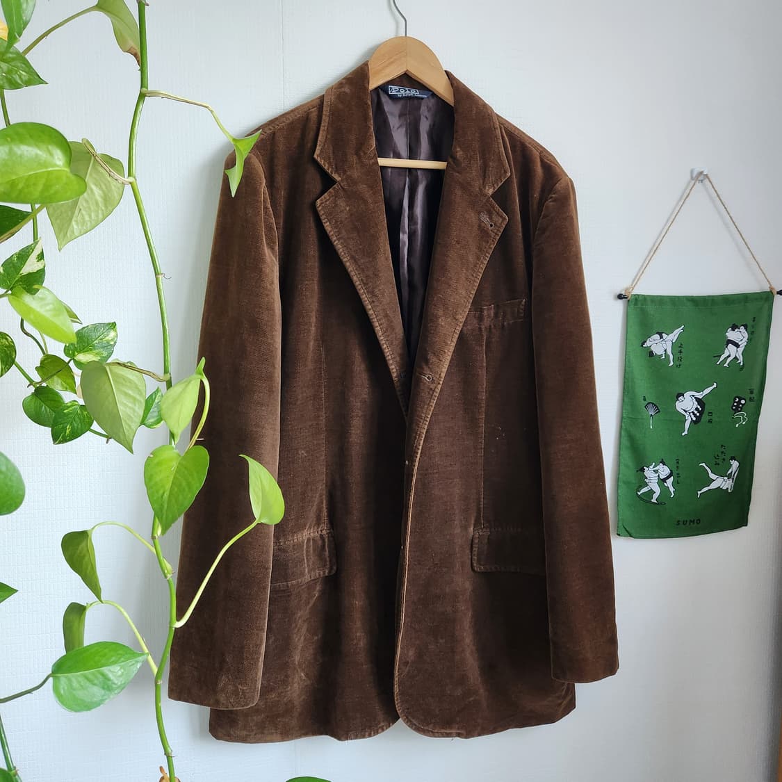 90's 폴로 랄프로렌 코튼 벨벳 스포츠 코트 상품이미지1