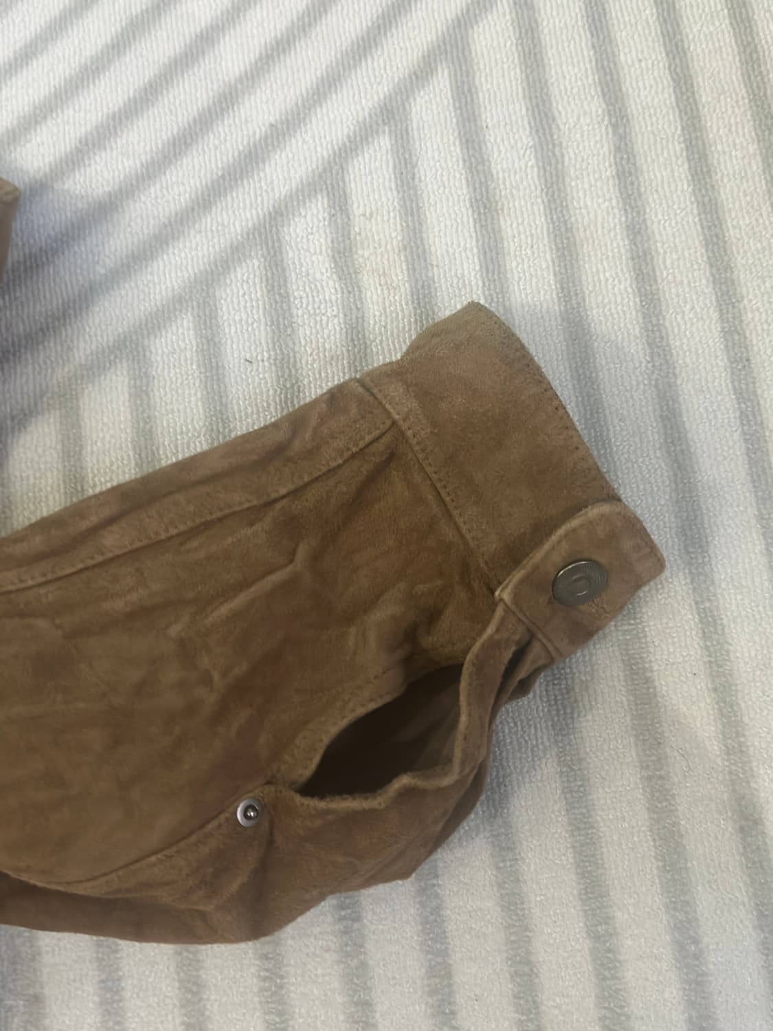 [m] 아트 이프 액츠 워시드 스웨이드 트러커 레더 자켓 상품이미지10