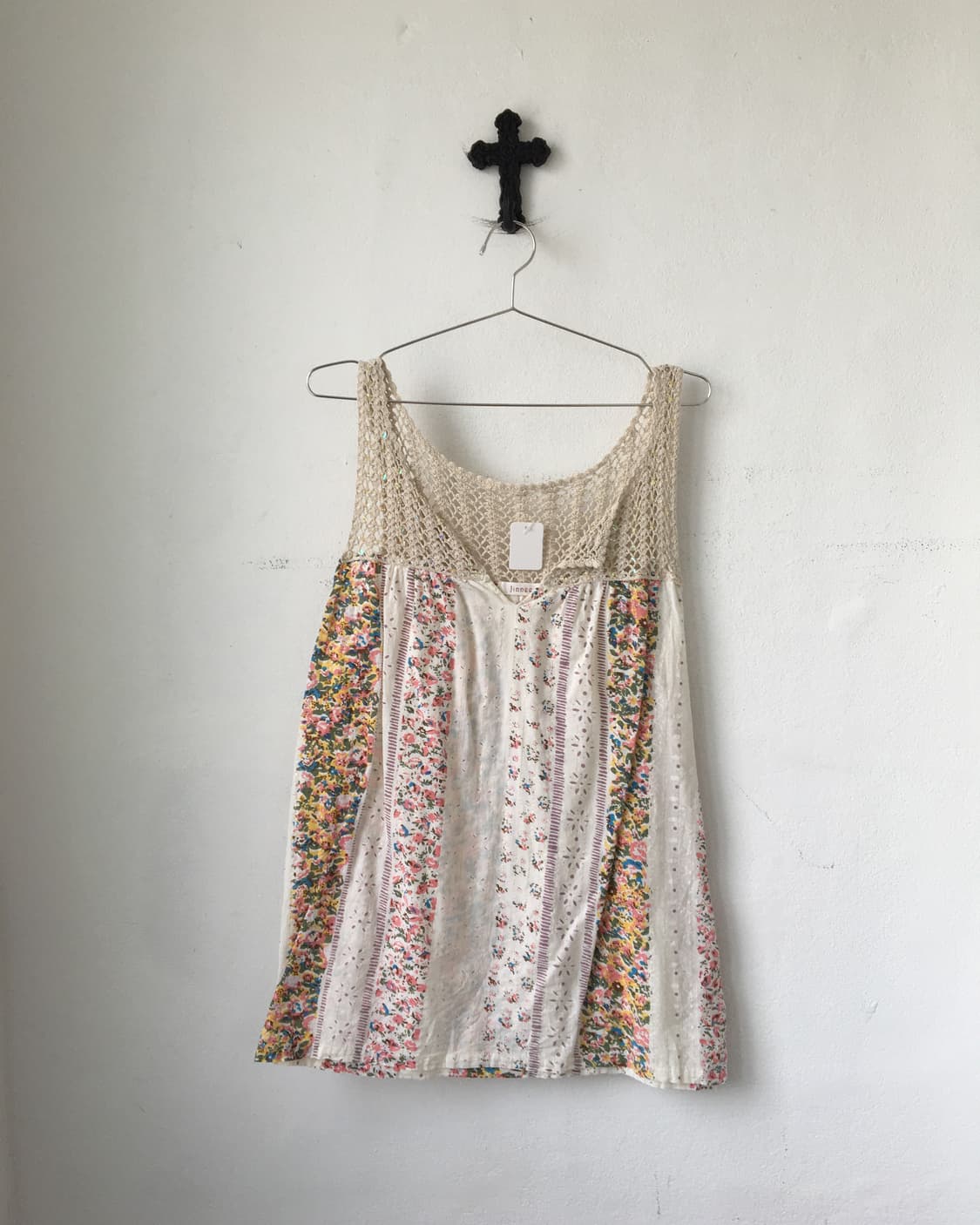 Crochet point patch work sleeveless 상품이미지2