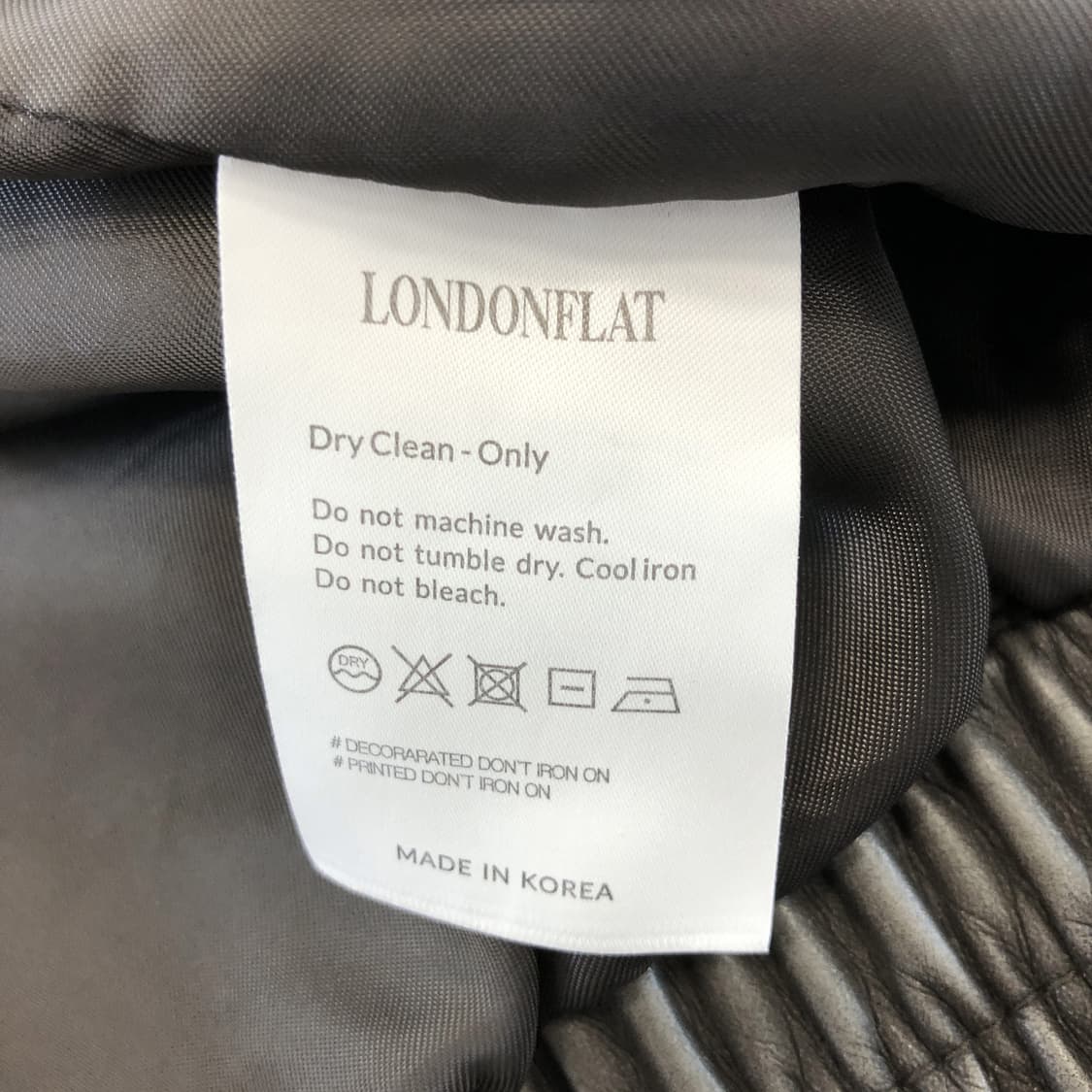 런던플랏 비건레더 라이더자켓 F 차콜 상품이미지5