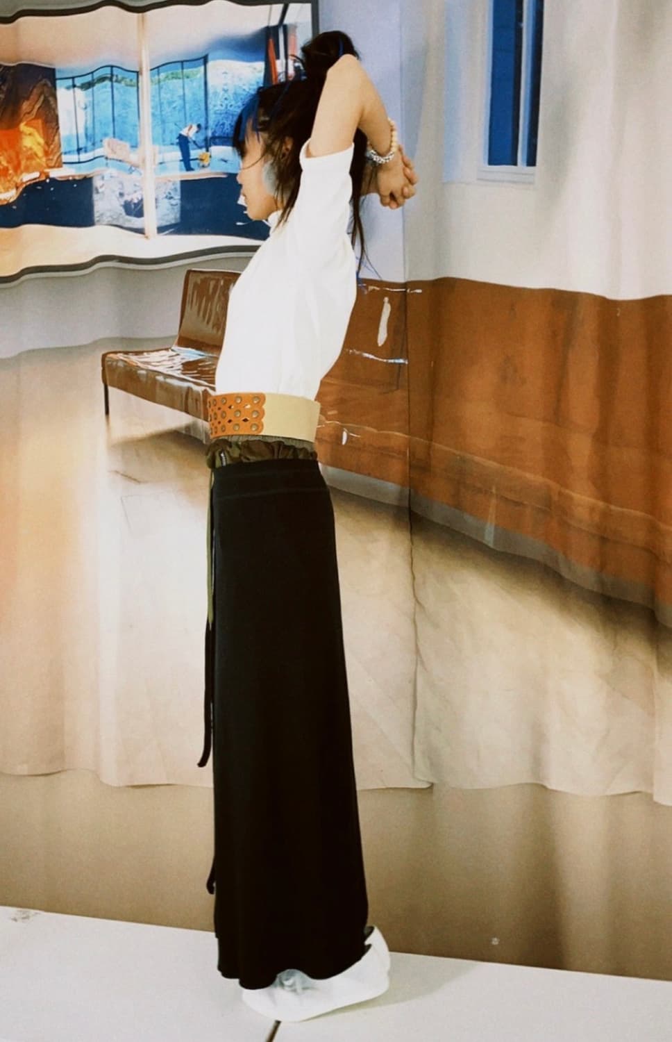 샵페어리 knit maxi skirt 상품이미지5