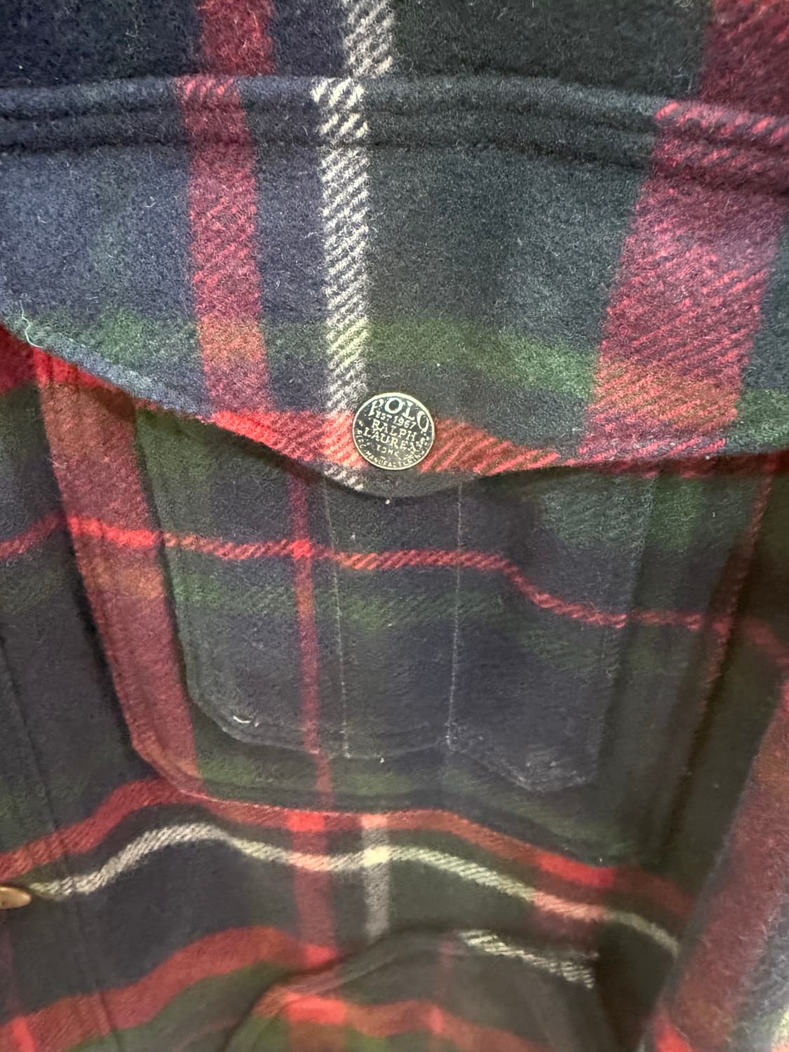 105 정품 폴로랄프로렌 빈티지 울 타탄 체크 헌팅자켓 팝니다 상품이미지4