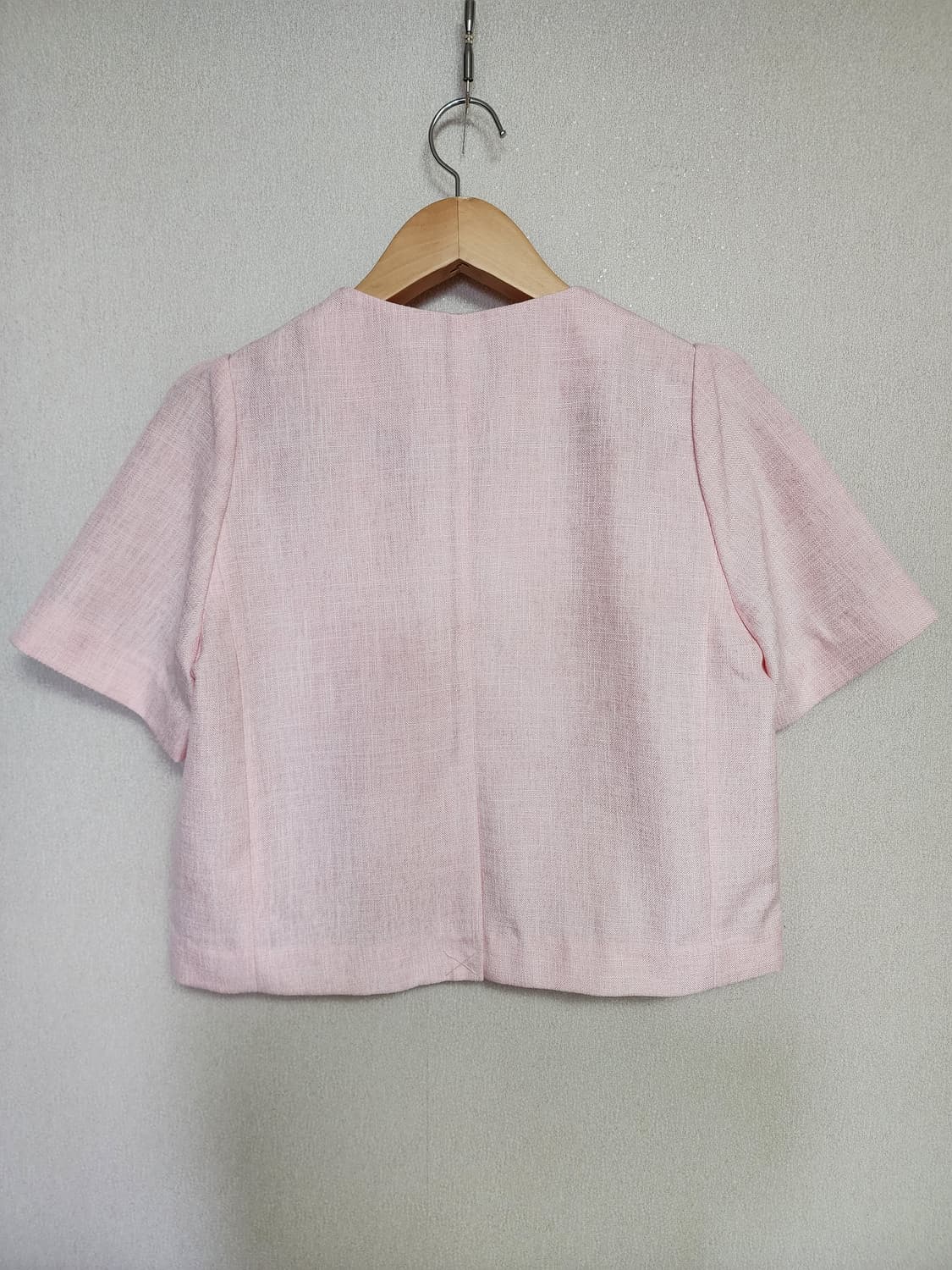 MIXXO 믹쏘 핑크 트위드 반팔 자켓 상품이미지2