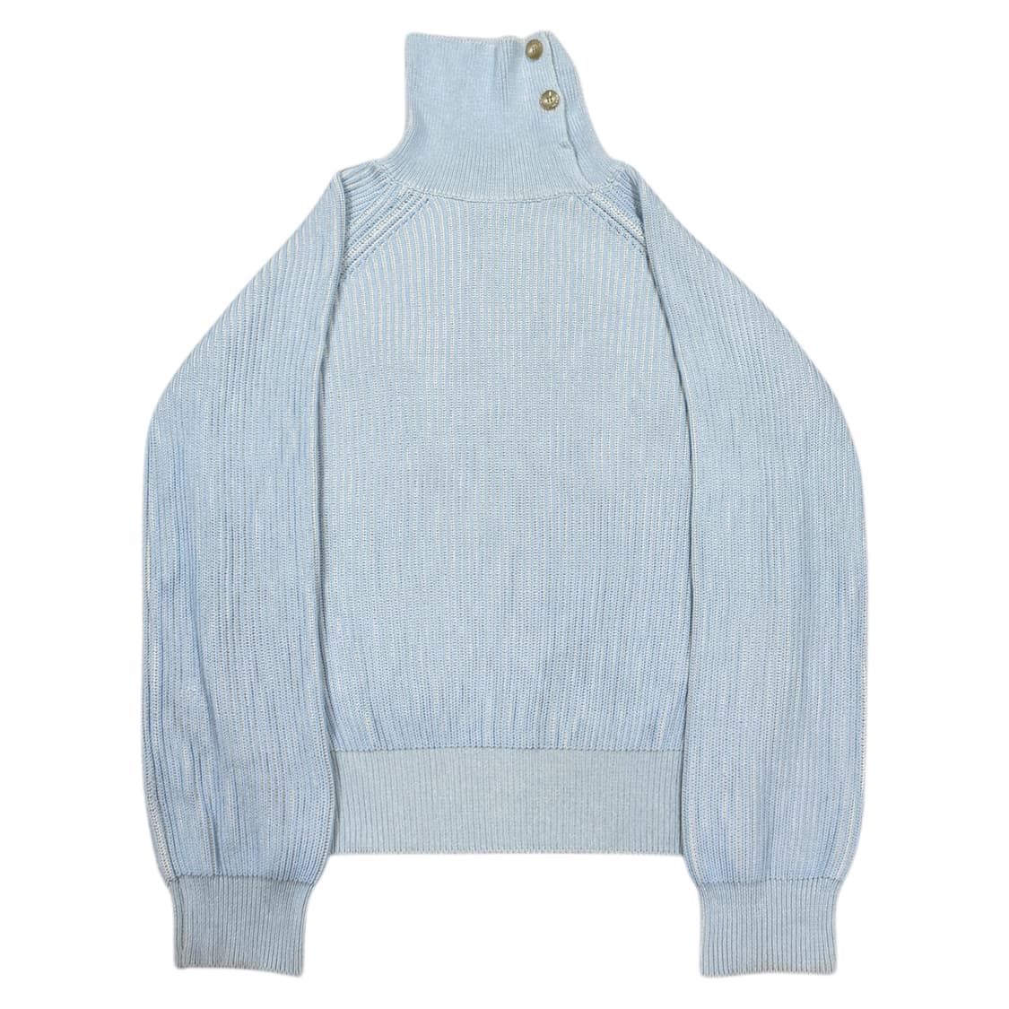 세터 베로나 투톤 터틀넥 니트 소프트 블루 M 상품이미지1