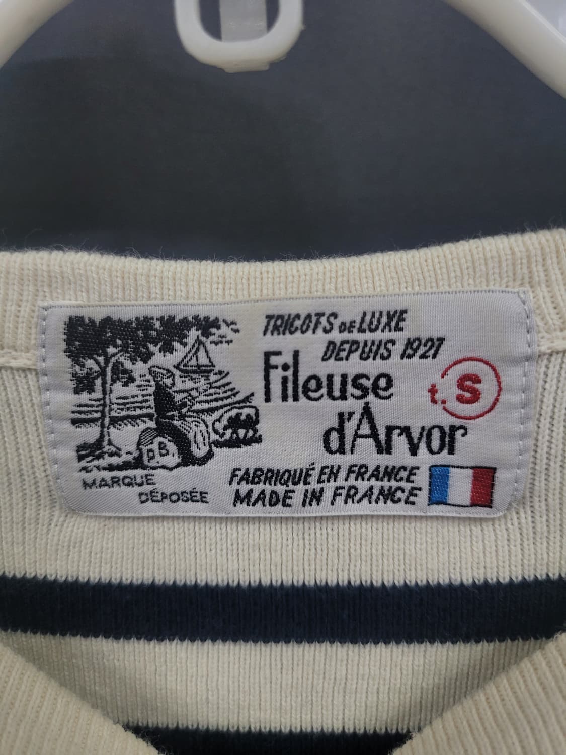 Fileuse d'Arvor 프랑스 단가라 셔츠  상품이미지6