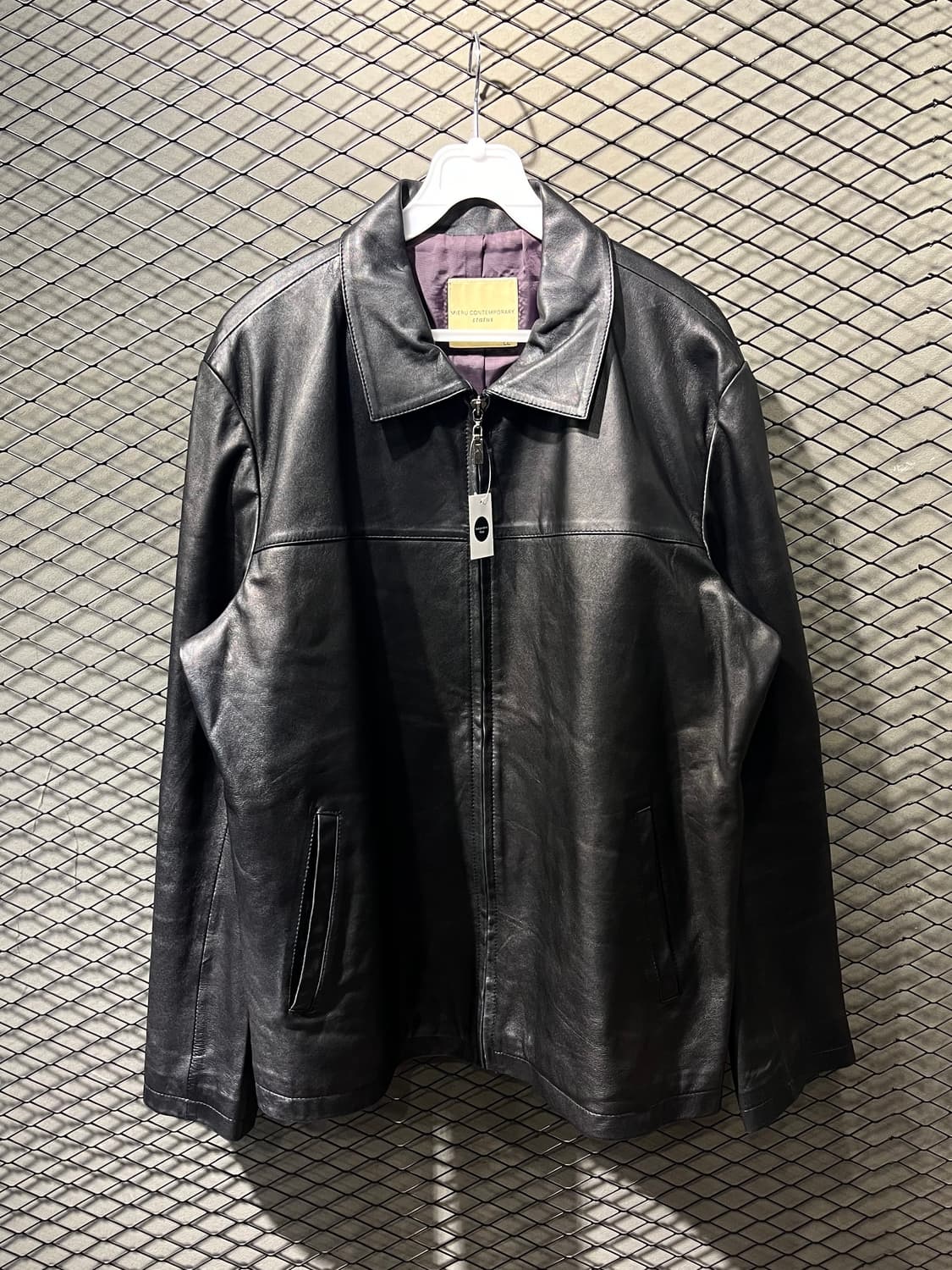 이태리 쉽스킨 레더 블루종 상품이미지1