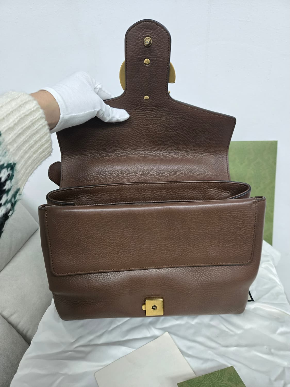 [보증서 정품] 구찌 마몬트 가죽 숄더백 상품이미지3