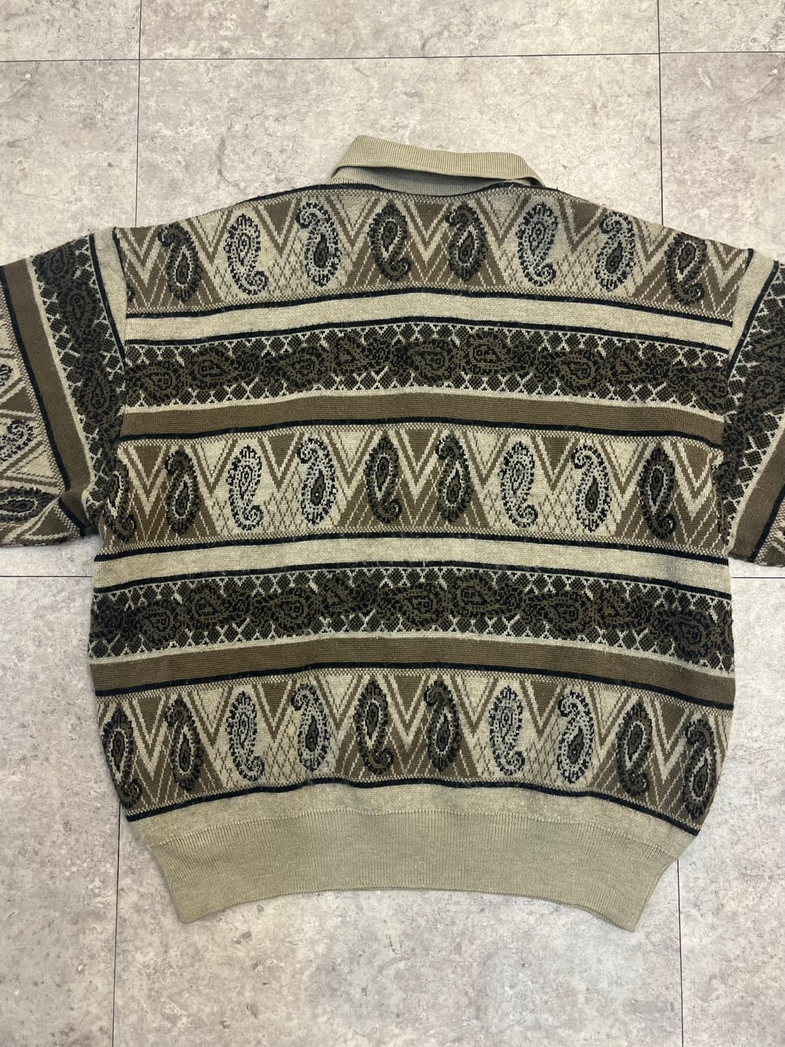 빈티지 노르딕 패턴 카라 니트 브라운 L #csz3038 상품이미지7