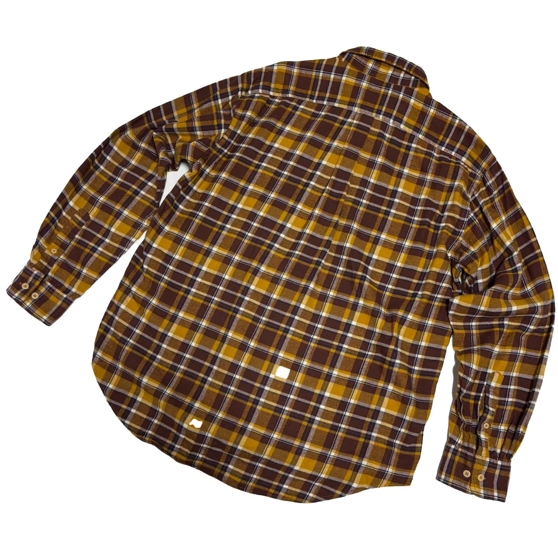 GRACIOUS 머스타드 브라운 타탄 체크 셔츠 상품이미지3