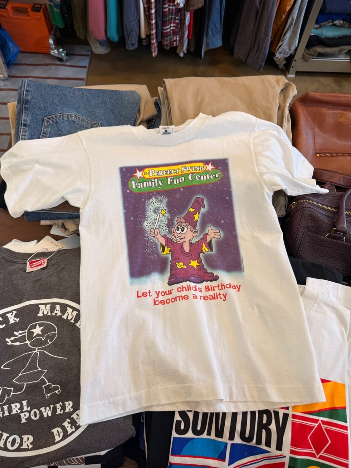 90S 미국빈티지 미국티셔츠 패밀리 펀 센터 키치 그래픽 S 상품이미지1