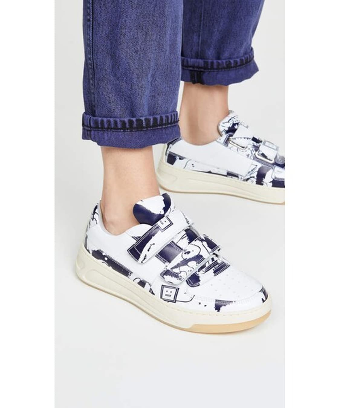 [42] 아크네 스튜디오 페리 누벅 벨크로 스니커즈 화이트 블루 상품이미지3