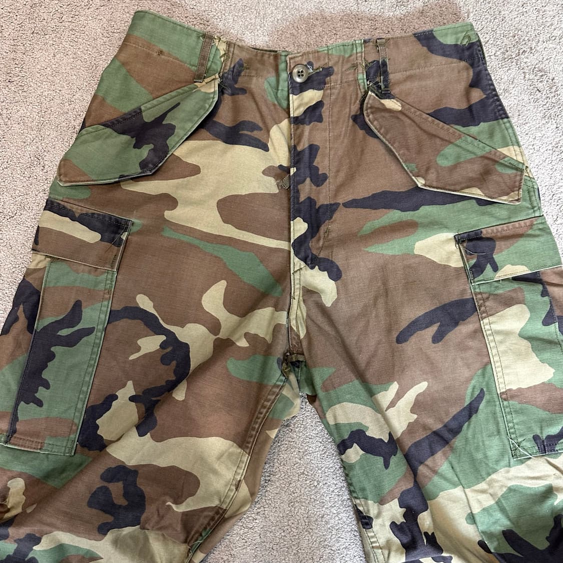 USA 80s M-65 필드 우드랜드 카고 팬츠(32) 상품이미지6
