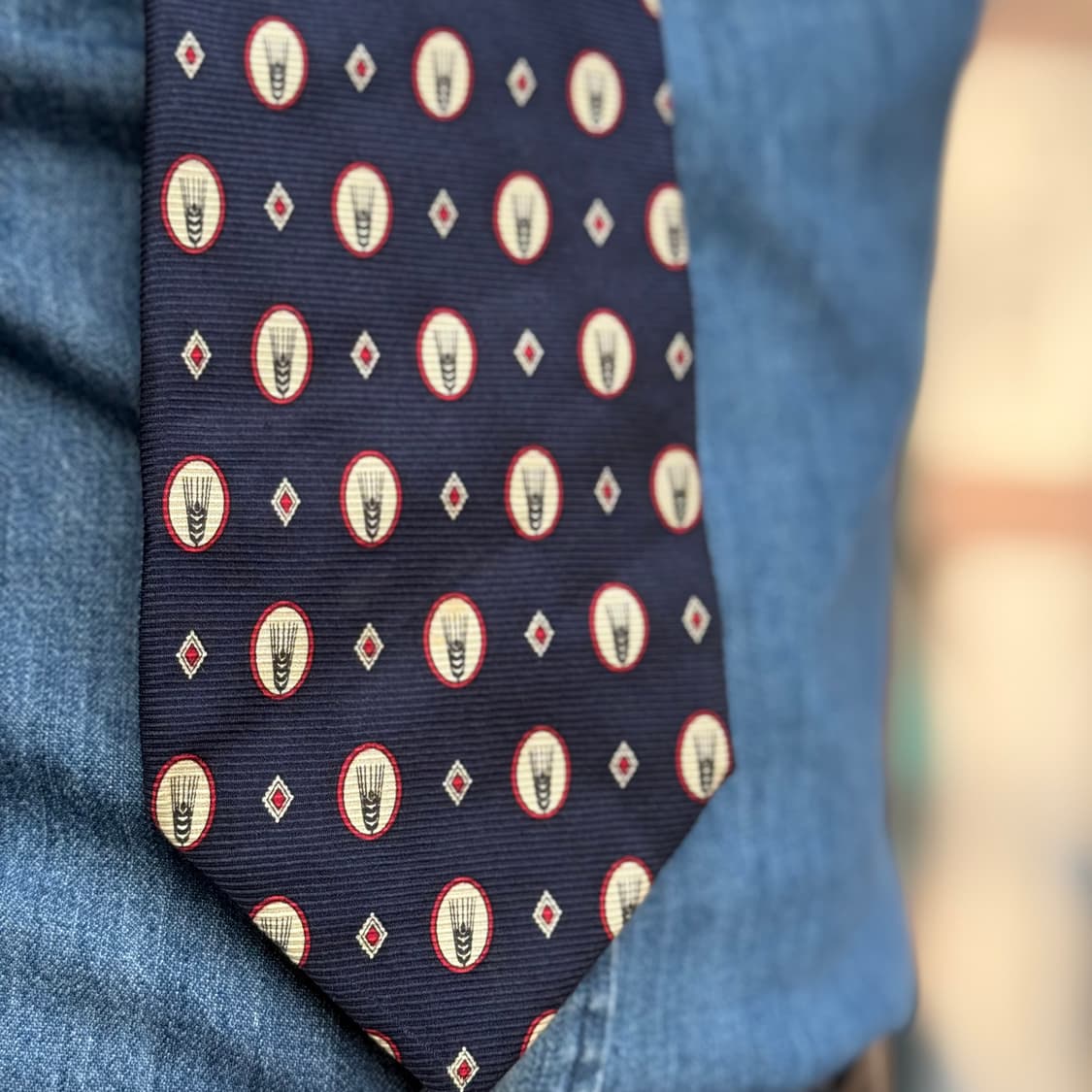 슈퍼드라이 벼 패턴 코튼 타이 상품이미지7