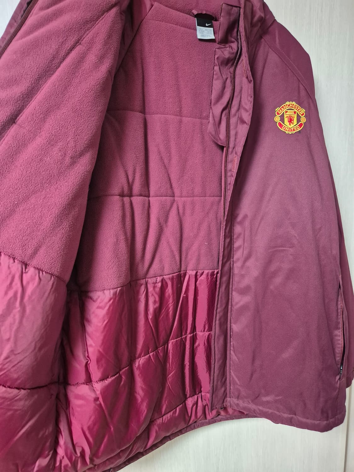 나이키 맨체스터 유나이티드 패딩 점퍼 XL 맨유 기모점퍼 상품이미지3