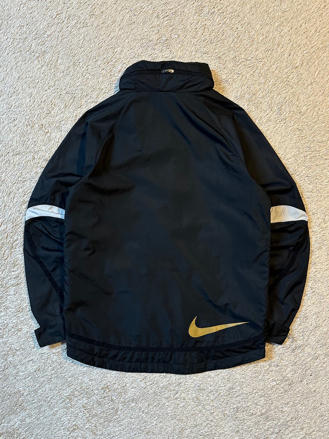 00's 나이키 올드스쿨 빅스우시 배색 바람막이 자켓 블랙 상품이미지4