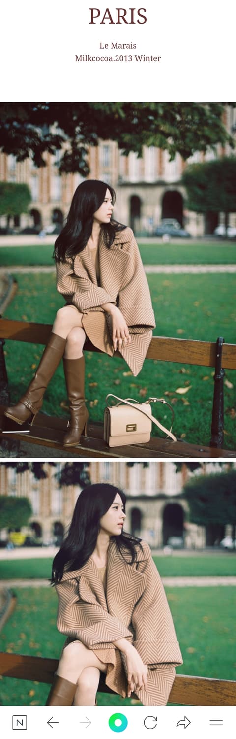 밀크코코아 코트>카라멜 오바사이즈 울 100% 상품이미지5