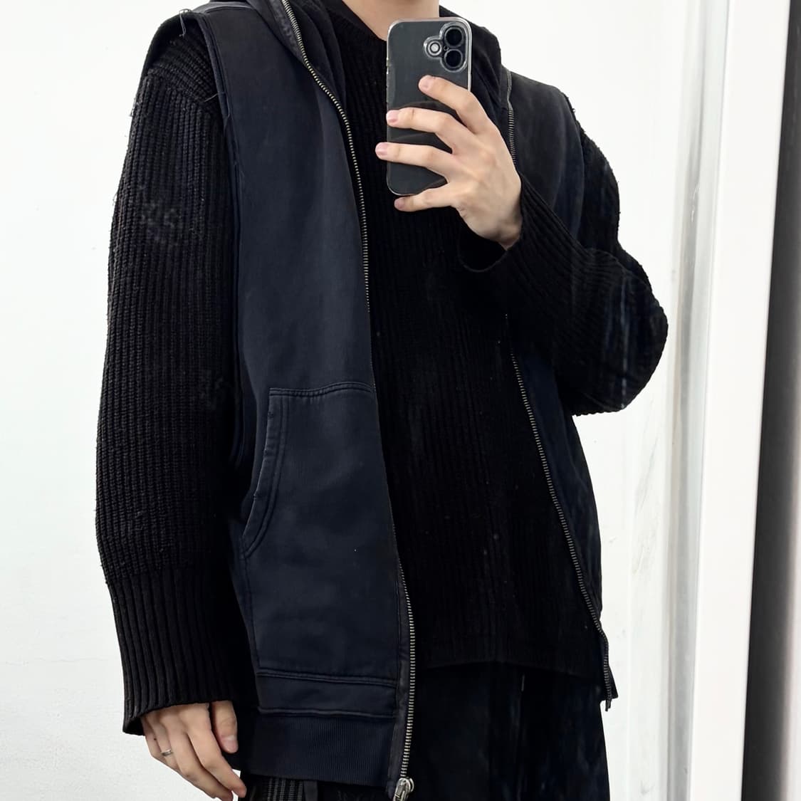 릭오웬스 Gimp 후드 집업 베스트 상품이미지3