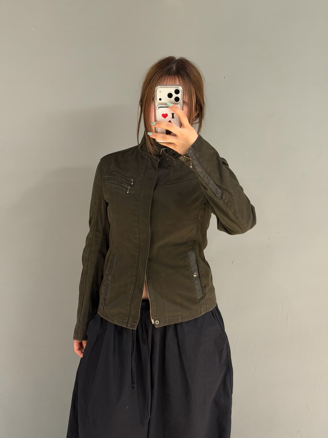 neck buckle point high-neck jacket 상품이미지2