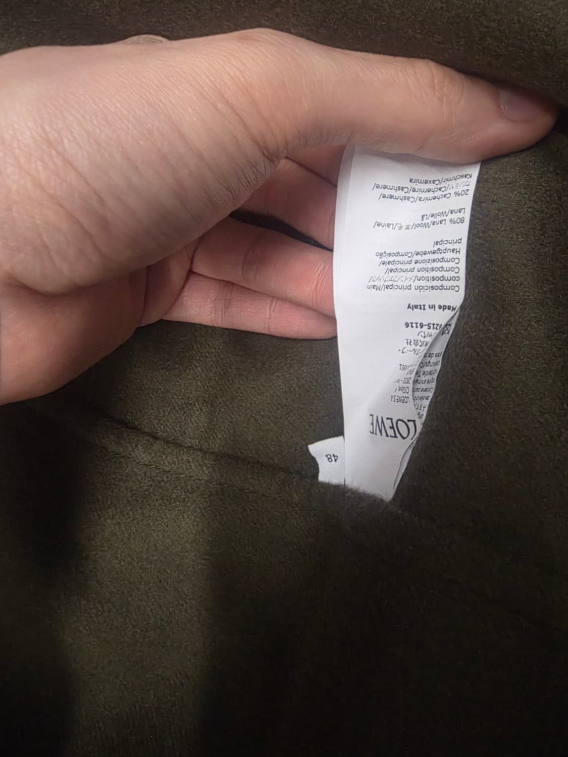 [400만원대]로에베 캐시미어 레더 아나그램 셔츠형 자켓 팔아요 상품이미지6