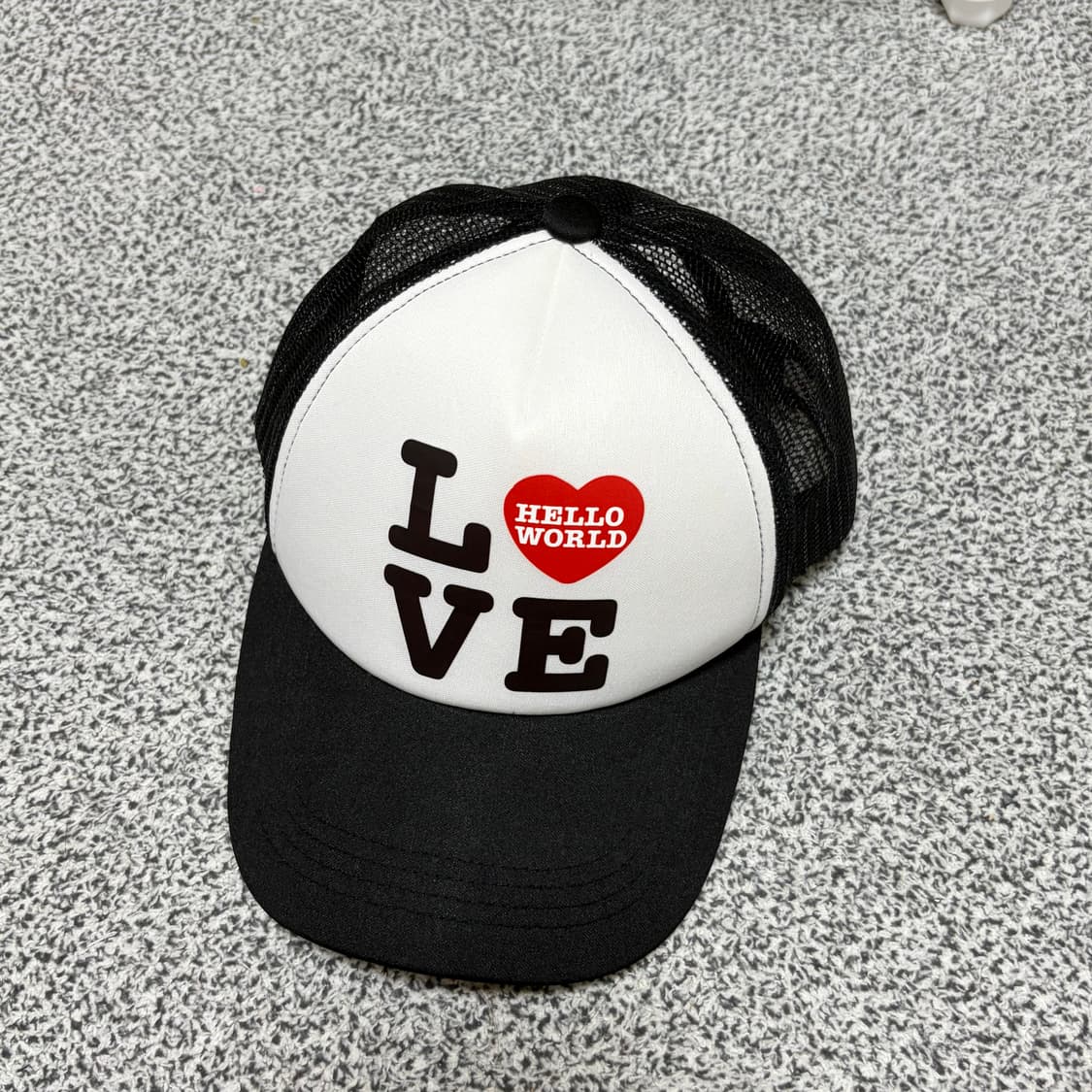 밈더워드로브 헬로월드 메쉬캡 볼캡 모자 상품이미지1