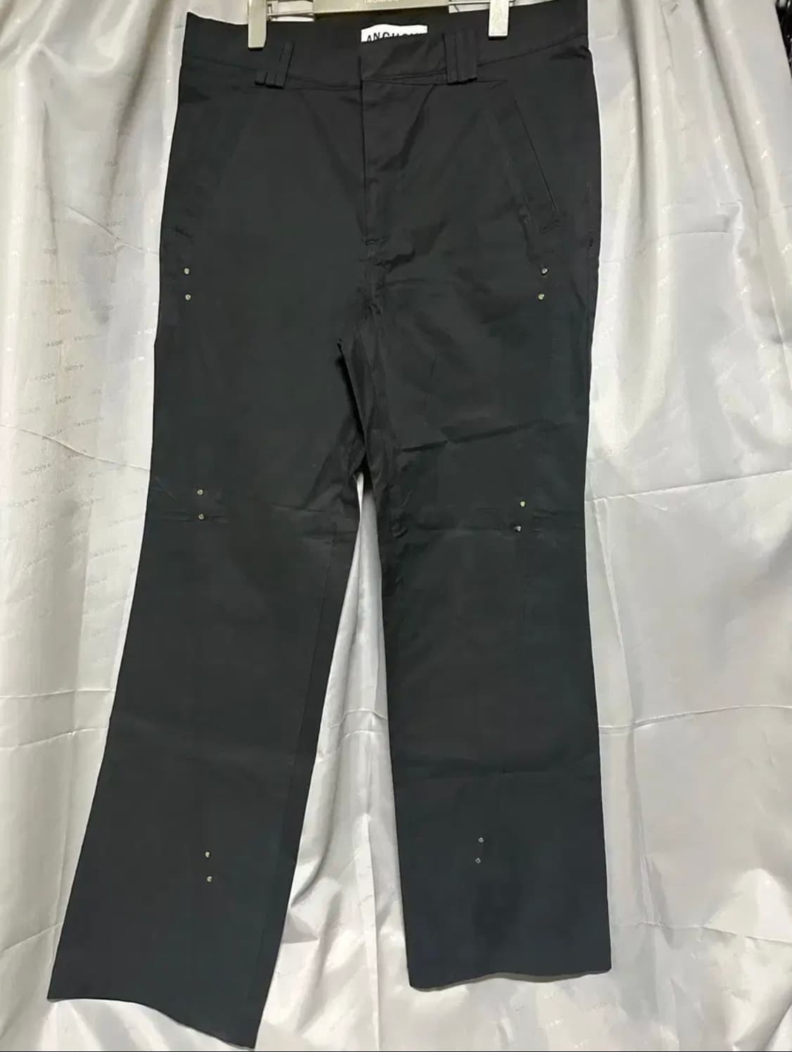 엔초비 리벳 절개 팬츠 블랙 상품이미지1