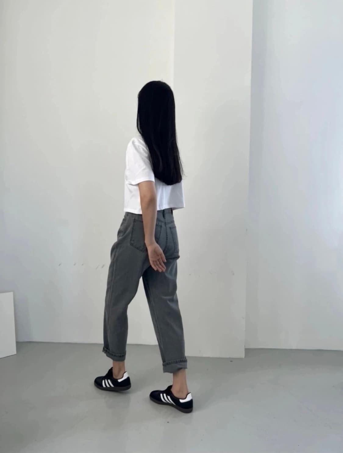 깔량)피그먼트 워싱진 진그레이 55사이즈(새상품) 상품이미지6