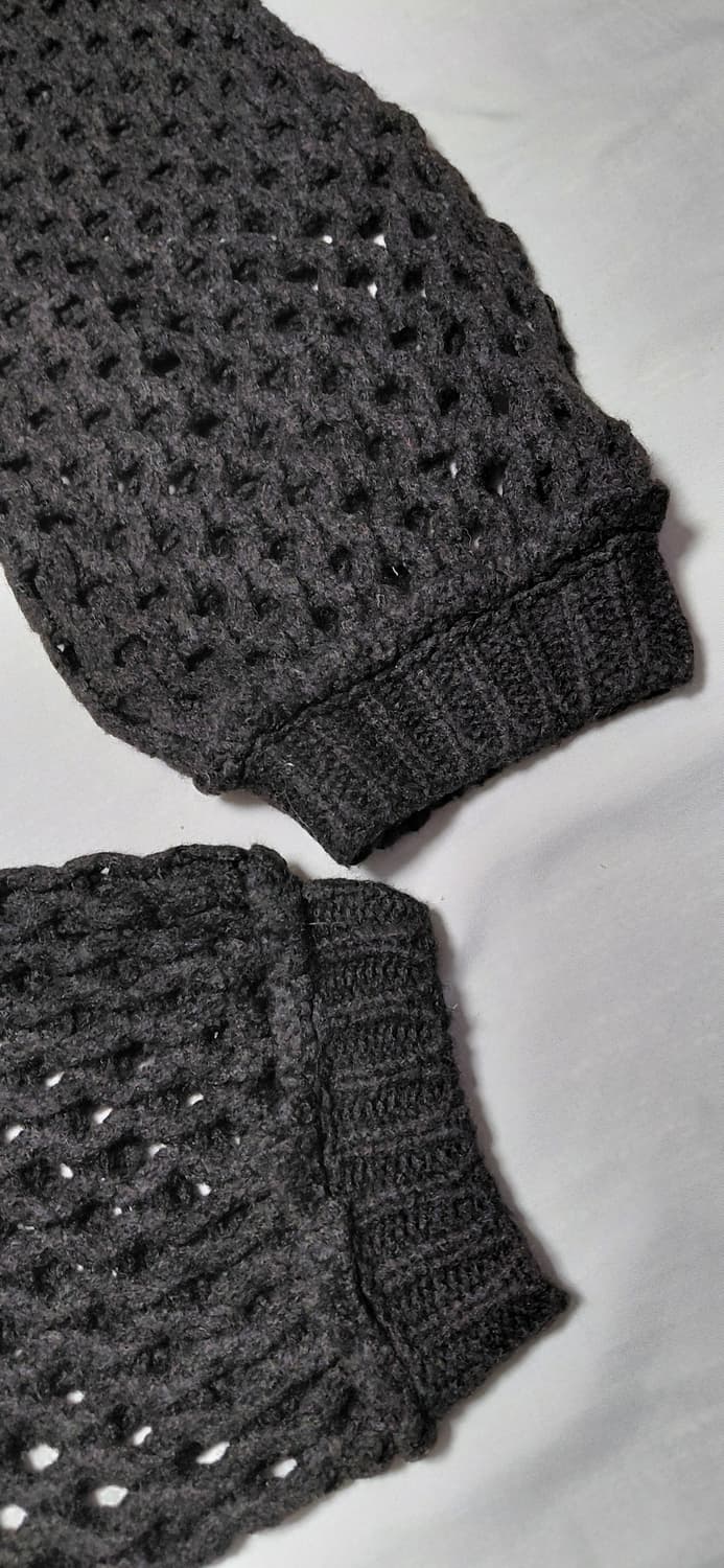 [GRL] 루즈핏 브이넥 그물 니트 (블랙/F사이즈) 상품이미지8