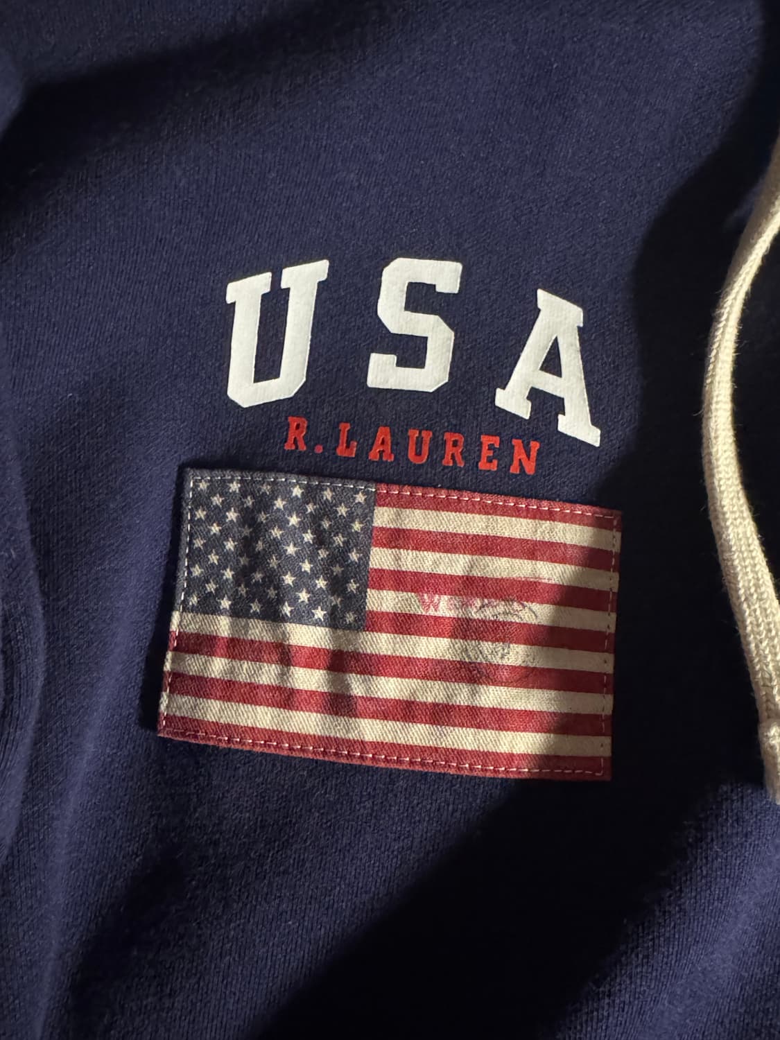 폴로 빅포니 성조기 후드집업 네이비 L 상품이미지3