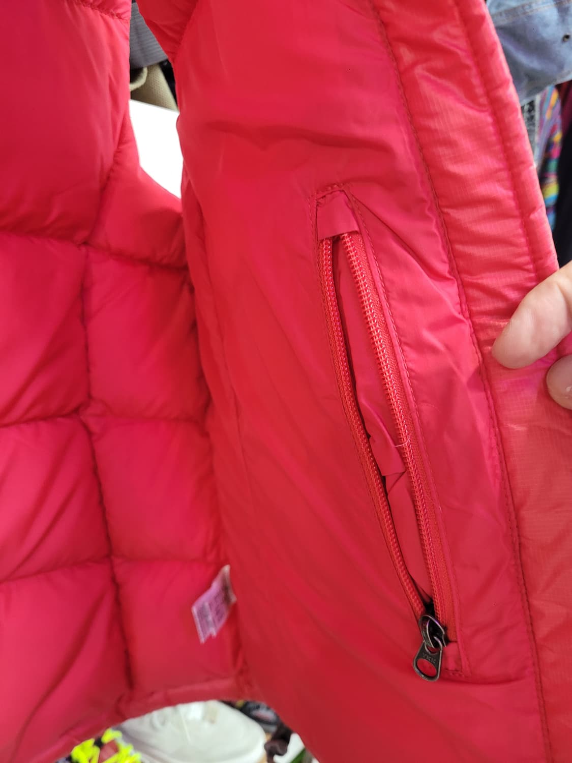 노스페이스 700 레드 패딩 조끼 (거위털) 상품이미지5